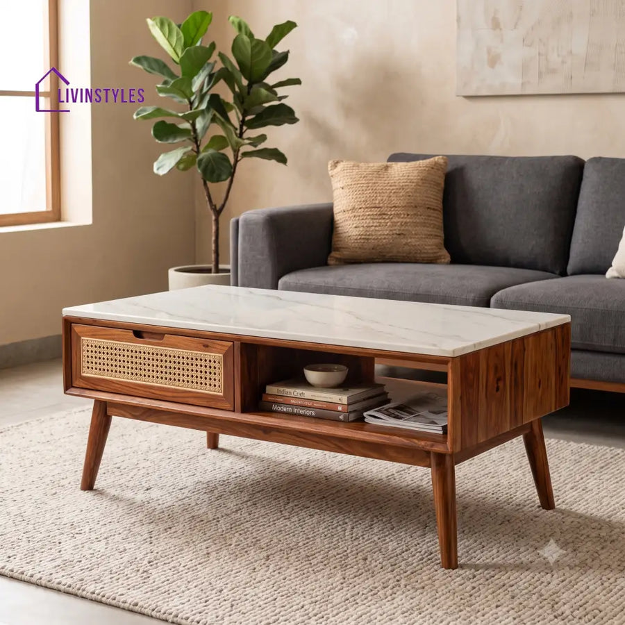 Harini Premium Solid Wood Coffee Table for Living Room Online