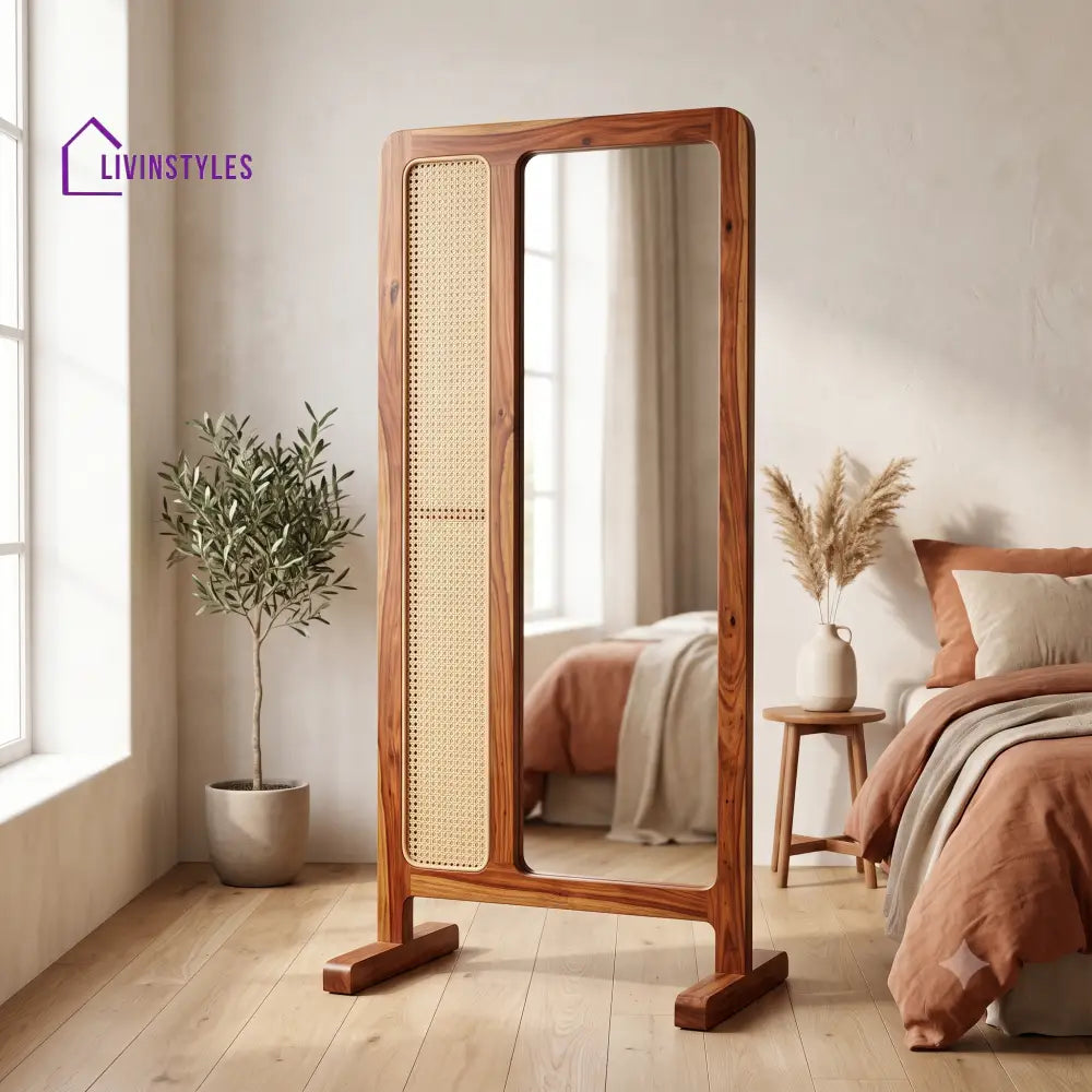 Harini Wooden Full Length Mirror for Bedroom & Living Room