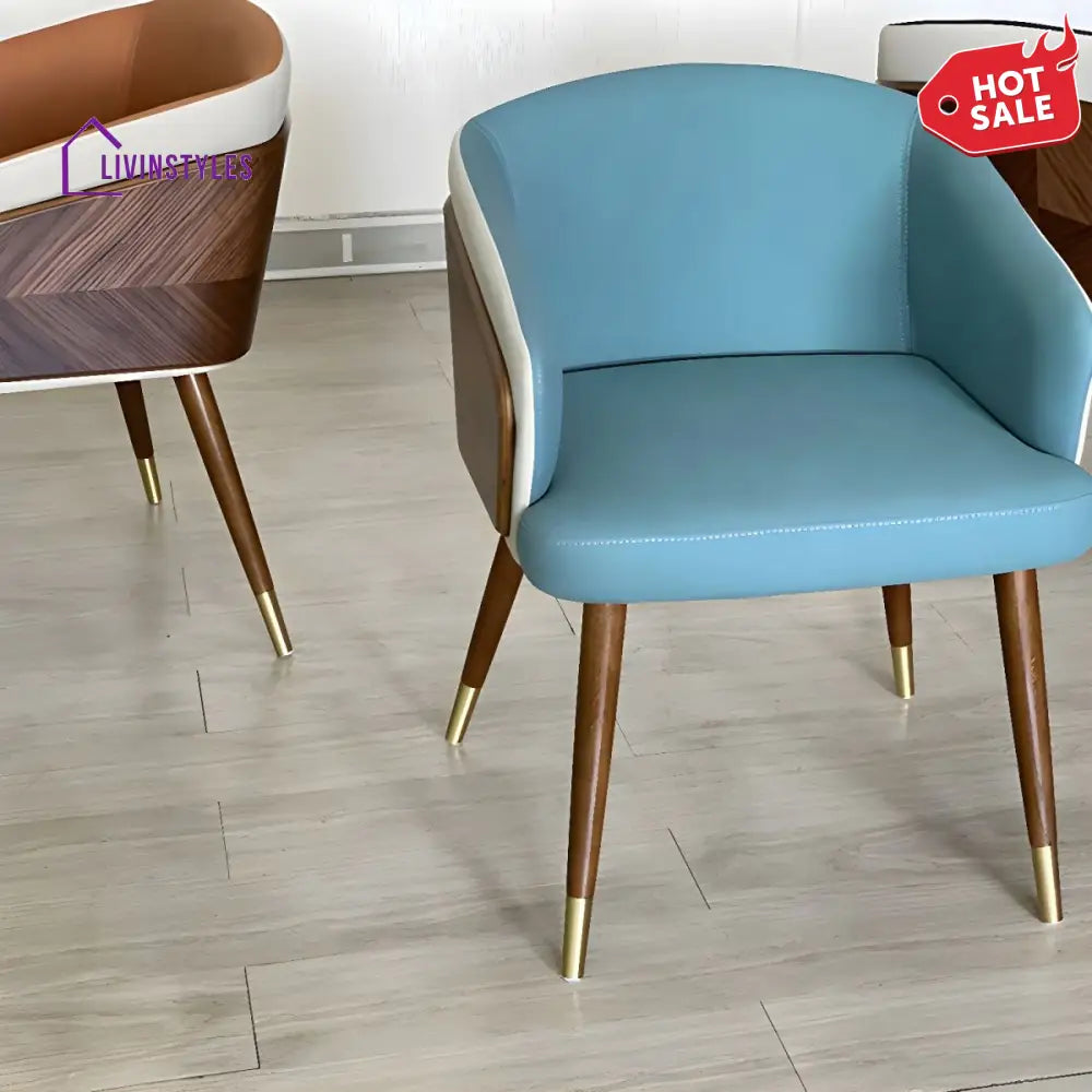Harisha Wooden Dining Chair | Velvet Fabric | High Density Foam