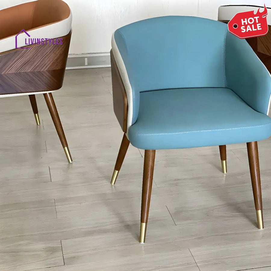 Harisha Wooden Dining Chair | Velvet Fabric | High Density Foam