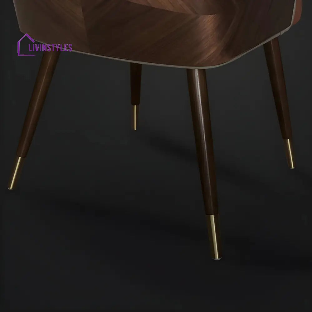Harisha Wooden Dining Chair | Velvet Fabric | High Density Foam