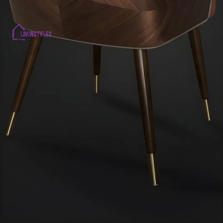 Harisha Wooden Dining Chair | Velvet Fabric | High Density Foam