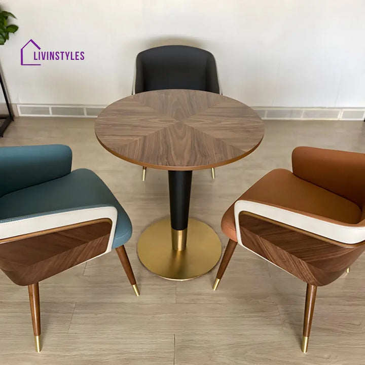 Harisha Wooden Dining Chair | Velvet Fabric | High Density Foam