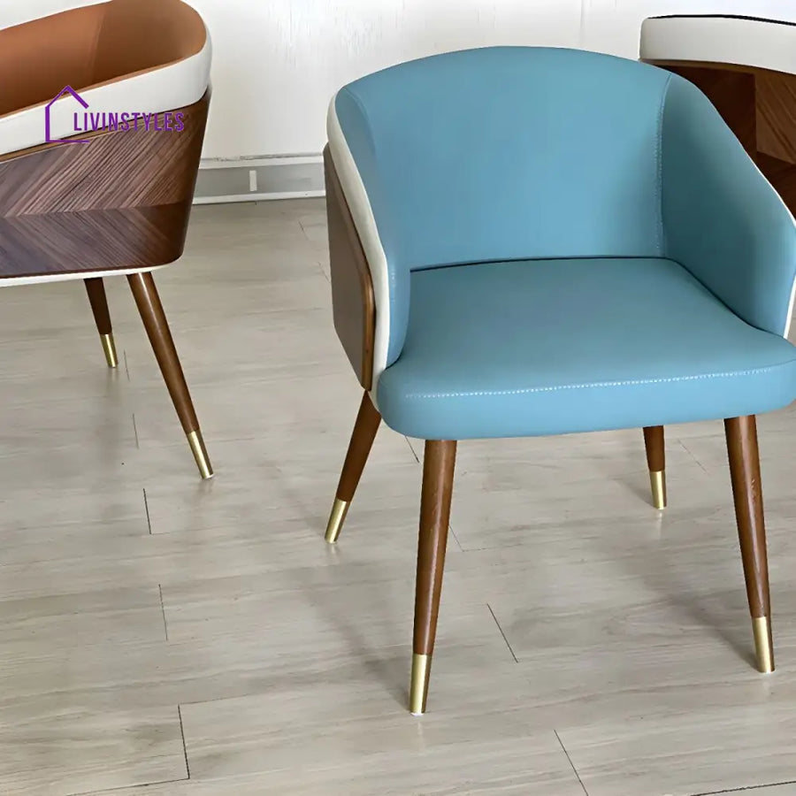 Harisha Wooden Dining Chair | Velvet Fabric | High Density Foam