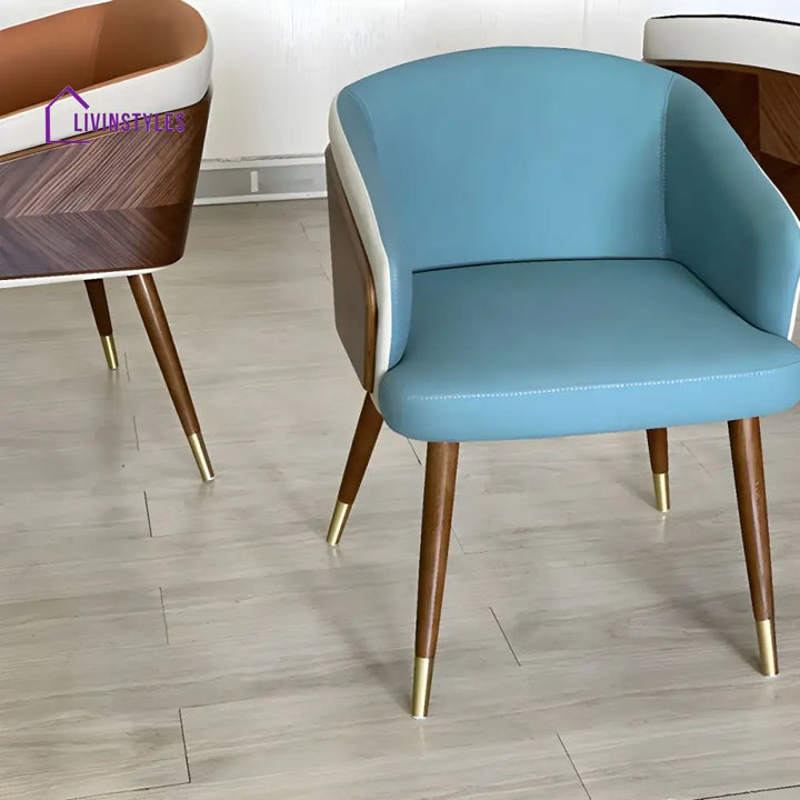 Harisha Wooden Dining Chair | Velvet Fabric | High Density Foam