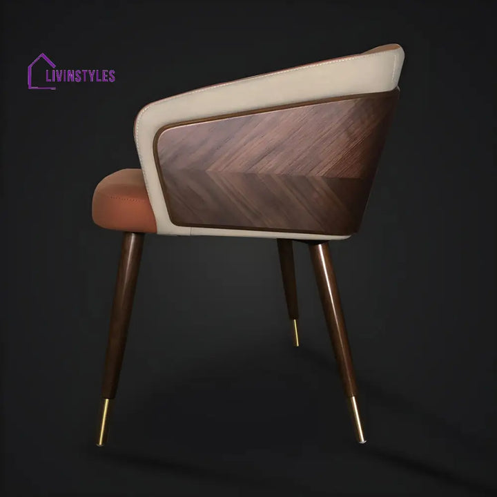 Harisha Wooden Dining Chair | Velvet Fabric | High Density Foam