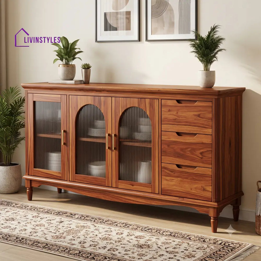 Haritha Premium Sheesham Wood Sideboard and Cabinet for Living Room