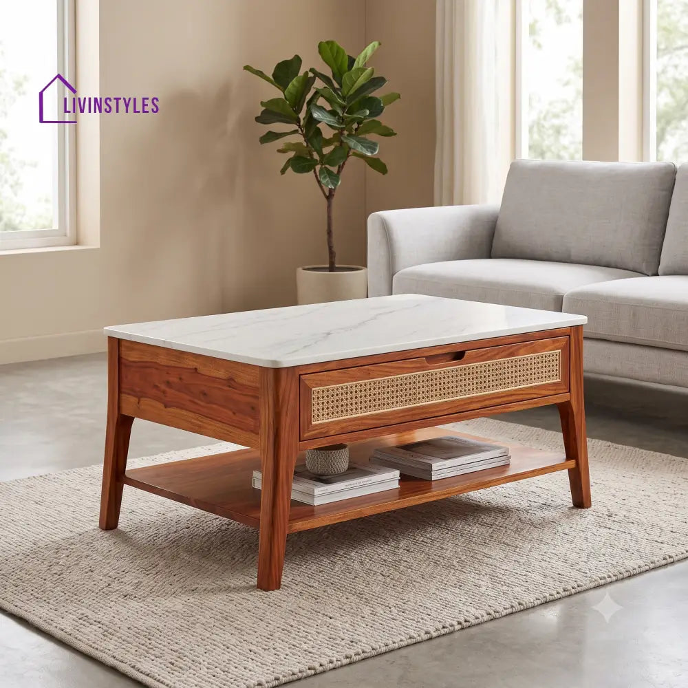 Haritha Premium Solid Wood Coffee Table for Living Room Online