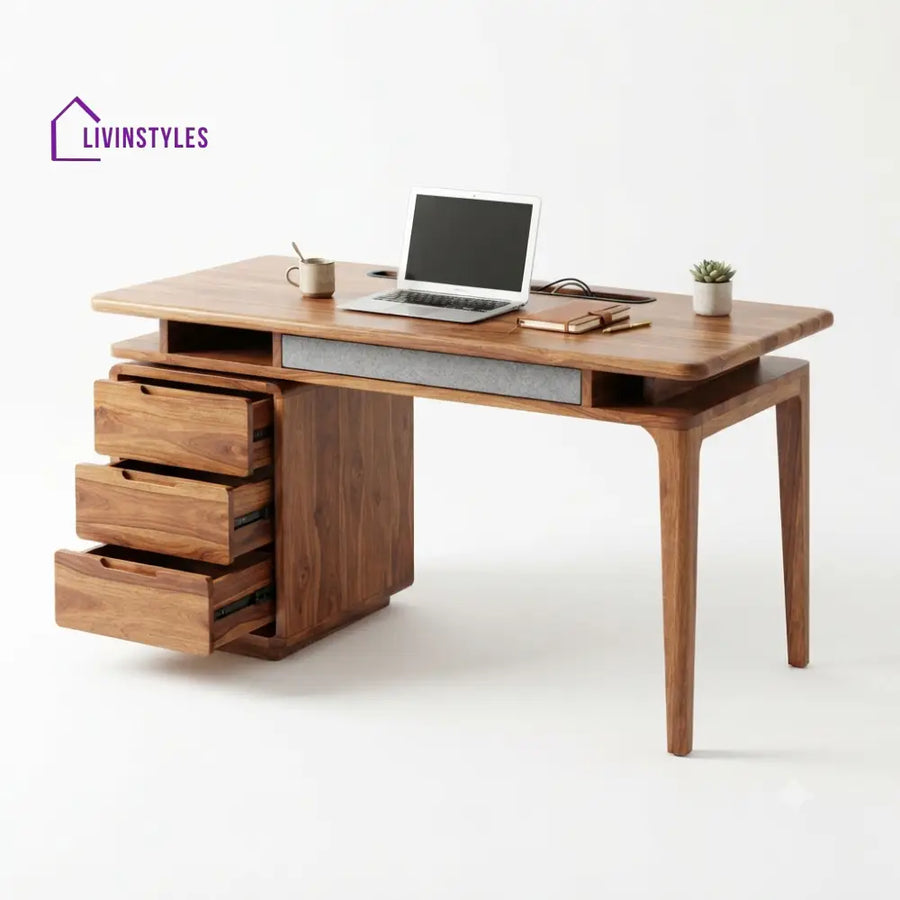 Haritha Sheesham Wood Study Table for Home | Wooden Study Table