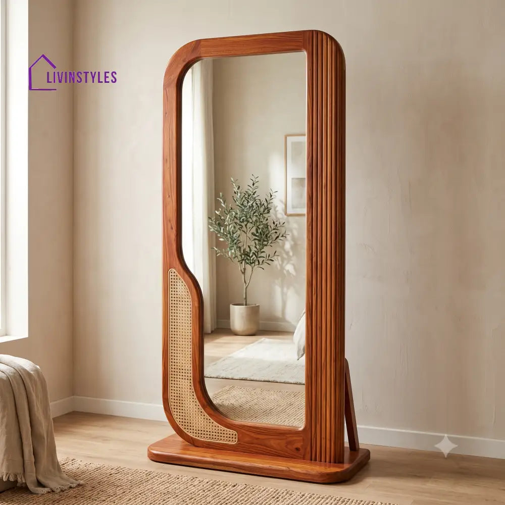 Haritha Wooden Full Length Mirror for Bedroom & Living Room