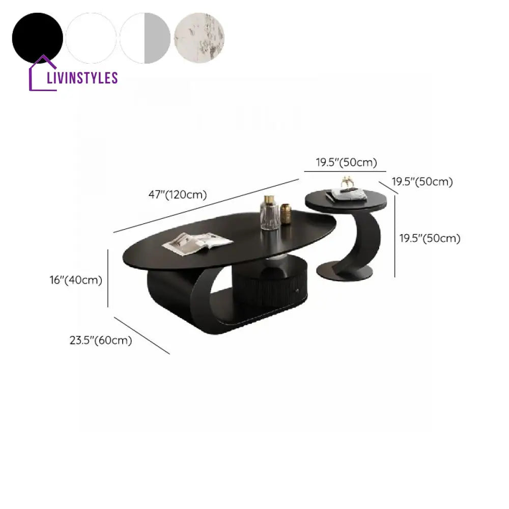 Harleen Stainless Steel Coffee Table for Living Room