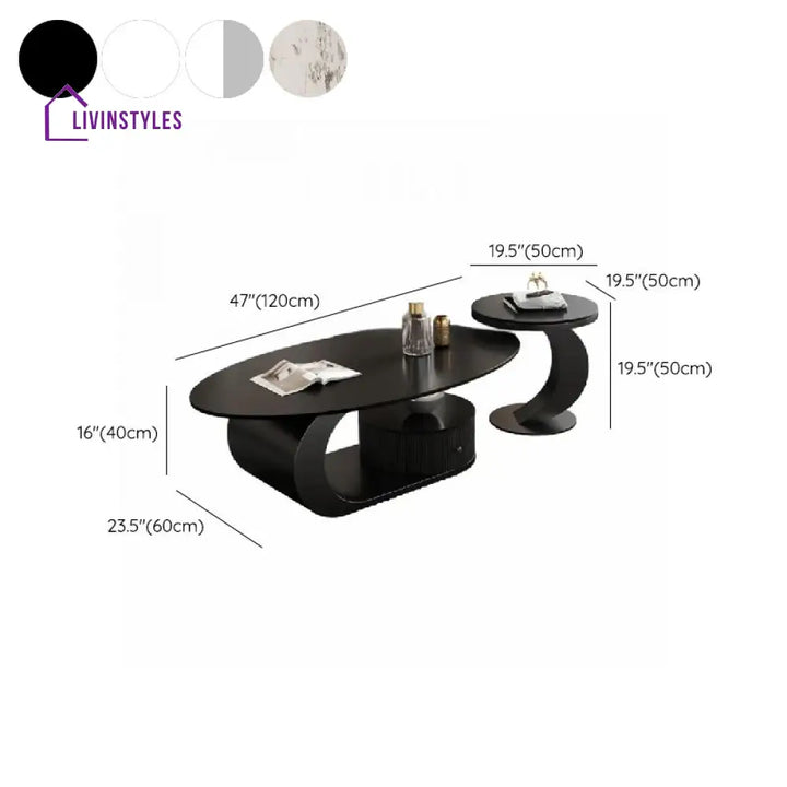 Harleen Stainless Steel Coffee Table for Living Room
