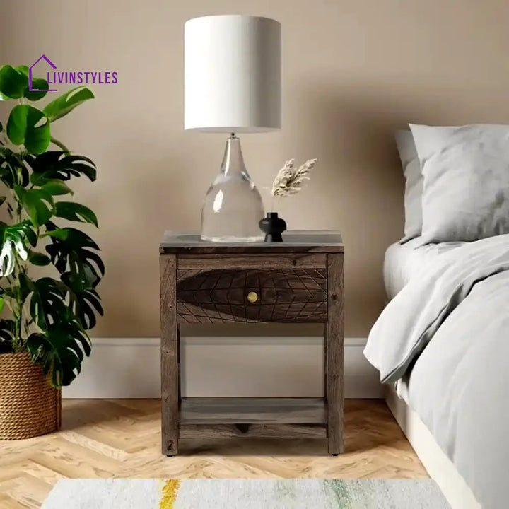 Harmonia Solid Wood Bedside Walnut Bedroom Furniture Sets