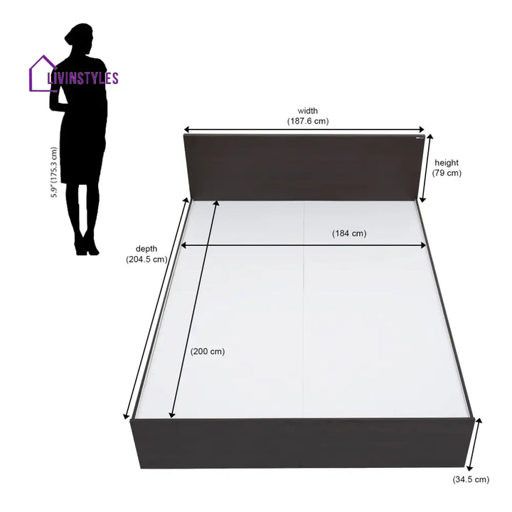 Ivan King Bed (Walnut) Home Furniture