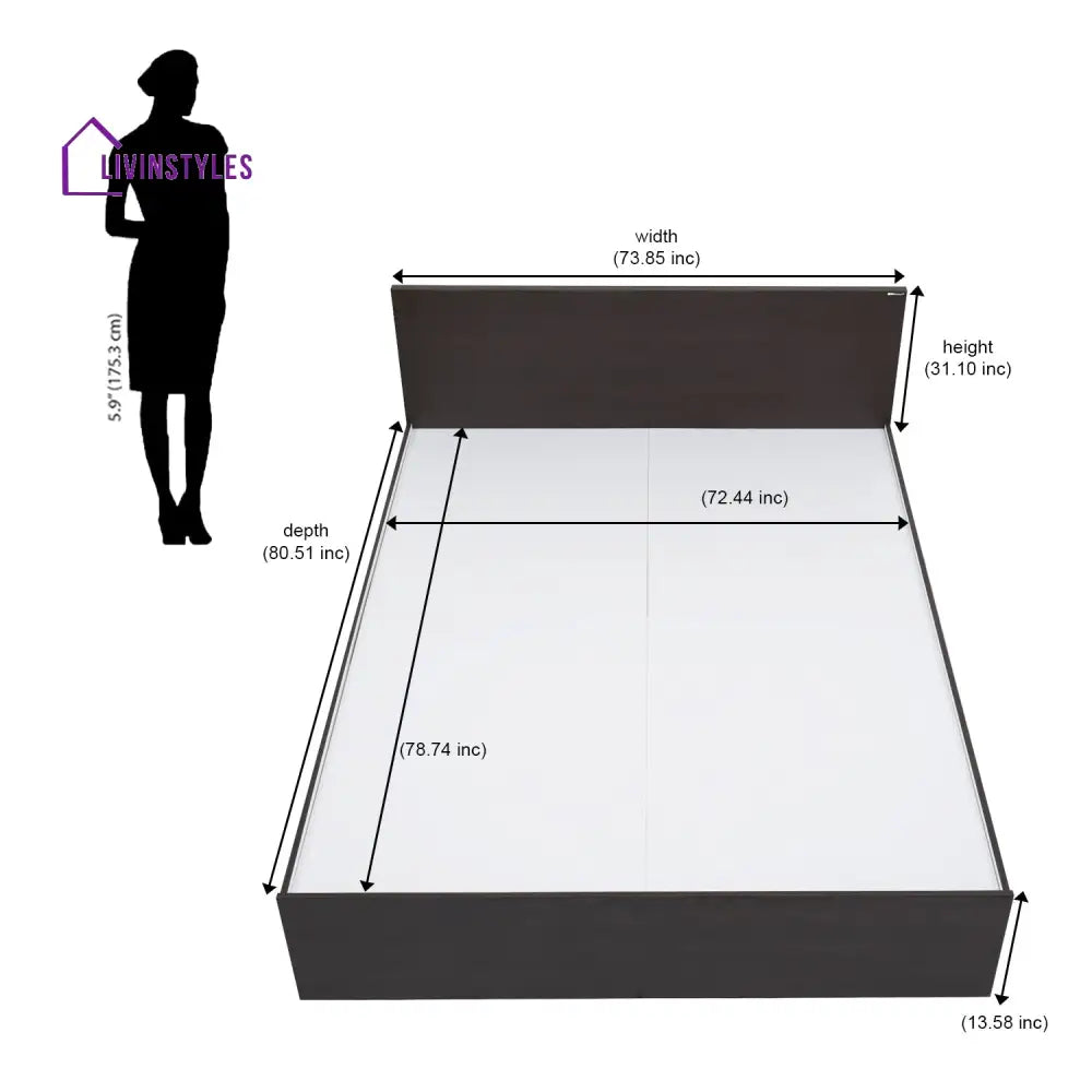 Ivan King Bed (Walnut) Home Furniture
