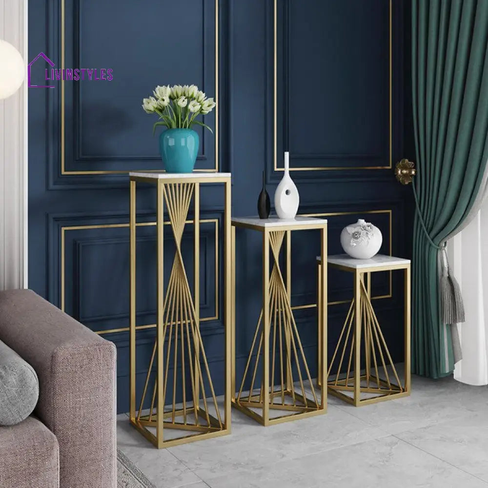 Harpreet Metal Plant Stand For Balcony - Set Of 3