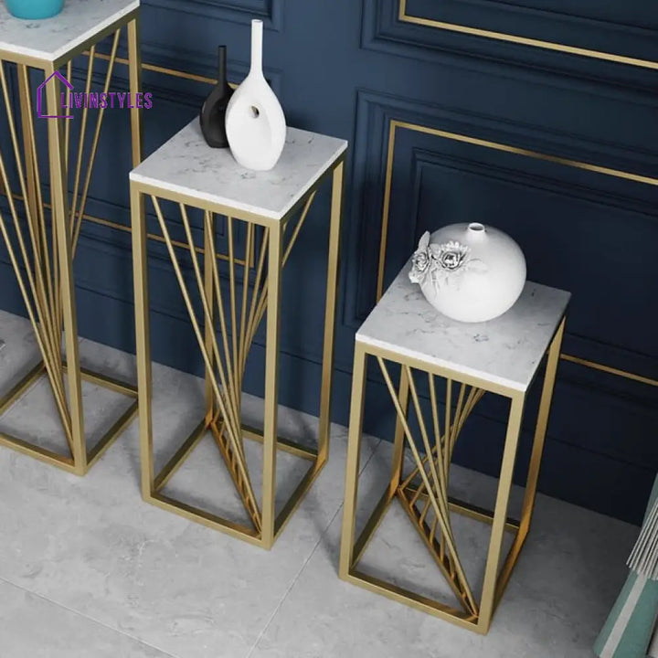Harpreet Metal Plant Stand For Balcony - Set Of 3