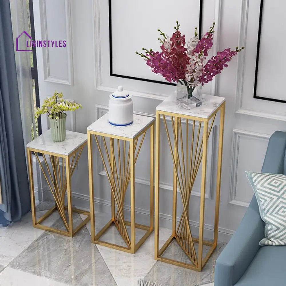 Harpreet Metal Plant Stand For Balcony - Set Of 3