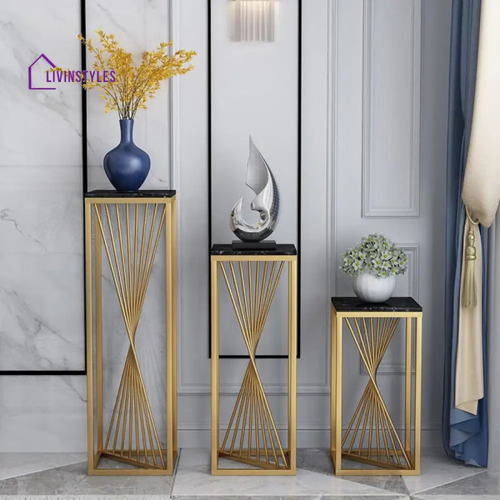 Harpreet Metal Plant Stand For Balcony - Set Of 3