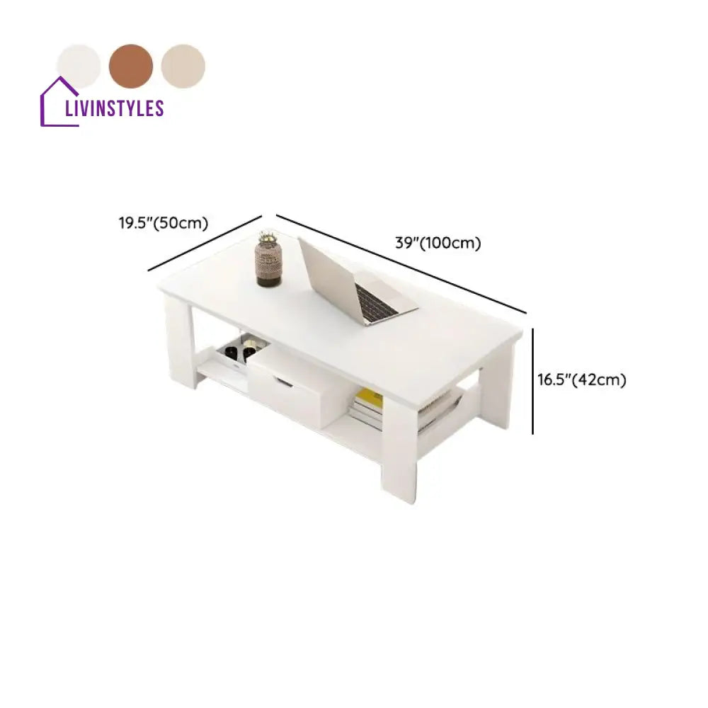 Harsh Solid Wood Coffee Table for Living Room