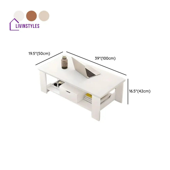 Harsh Solid Wood Coffee Table for Living Room