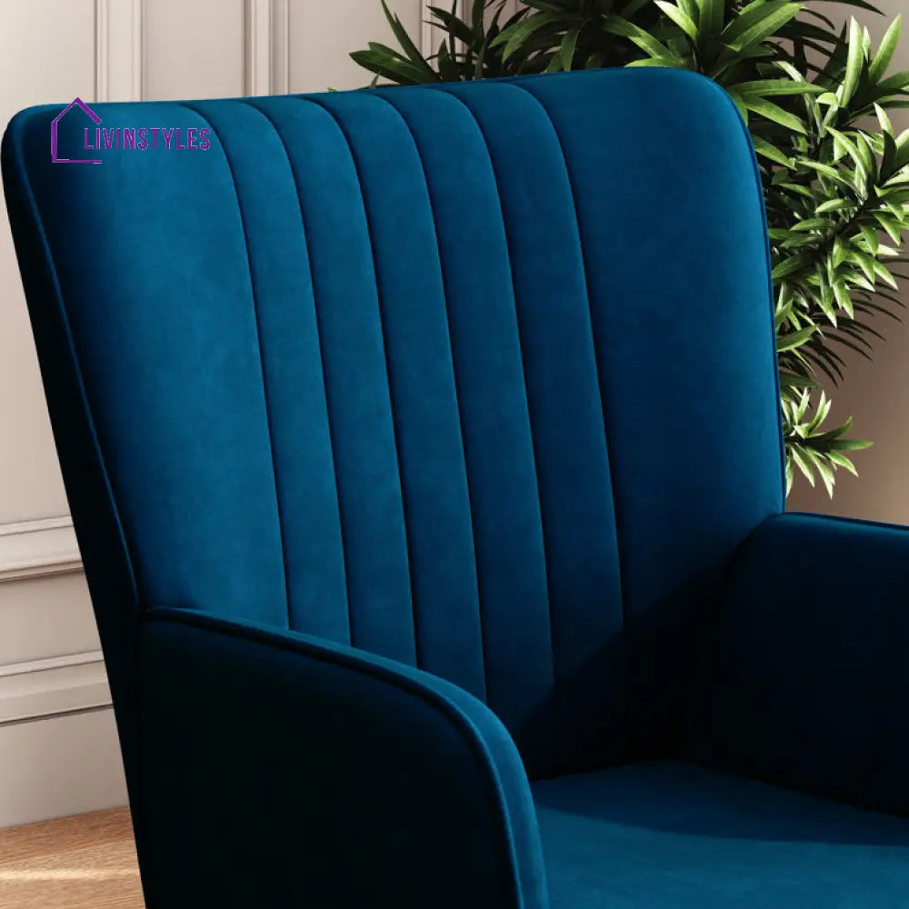 Harshita Solid Wood and Fabric Arm Chair | Living Room Chair | Lounge Chair
