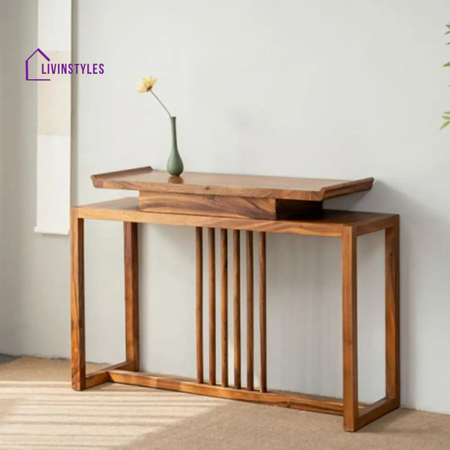 Harsith Solid Wood Living Room Console Table