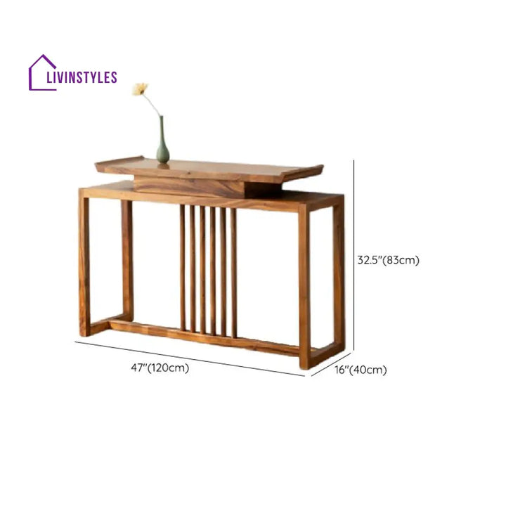 Harsith Solid Wood Living Room Console Table