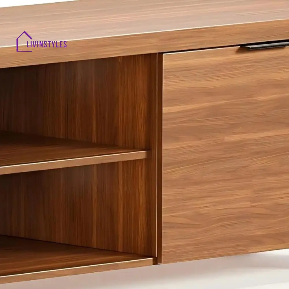 Hazel Wood Finish Tv Unit Stand for Living Room