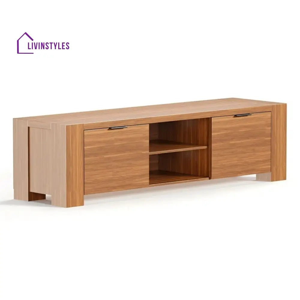 Hazel Wood Finish Tv Unit Stand for Living Room