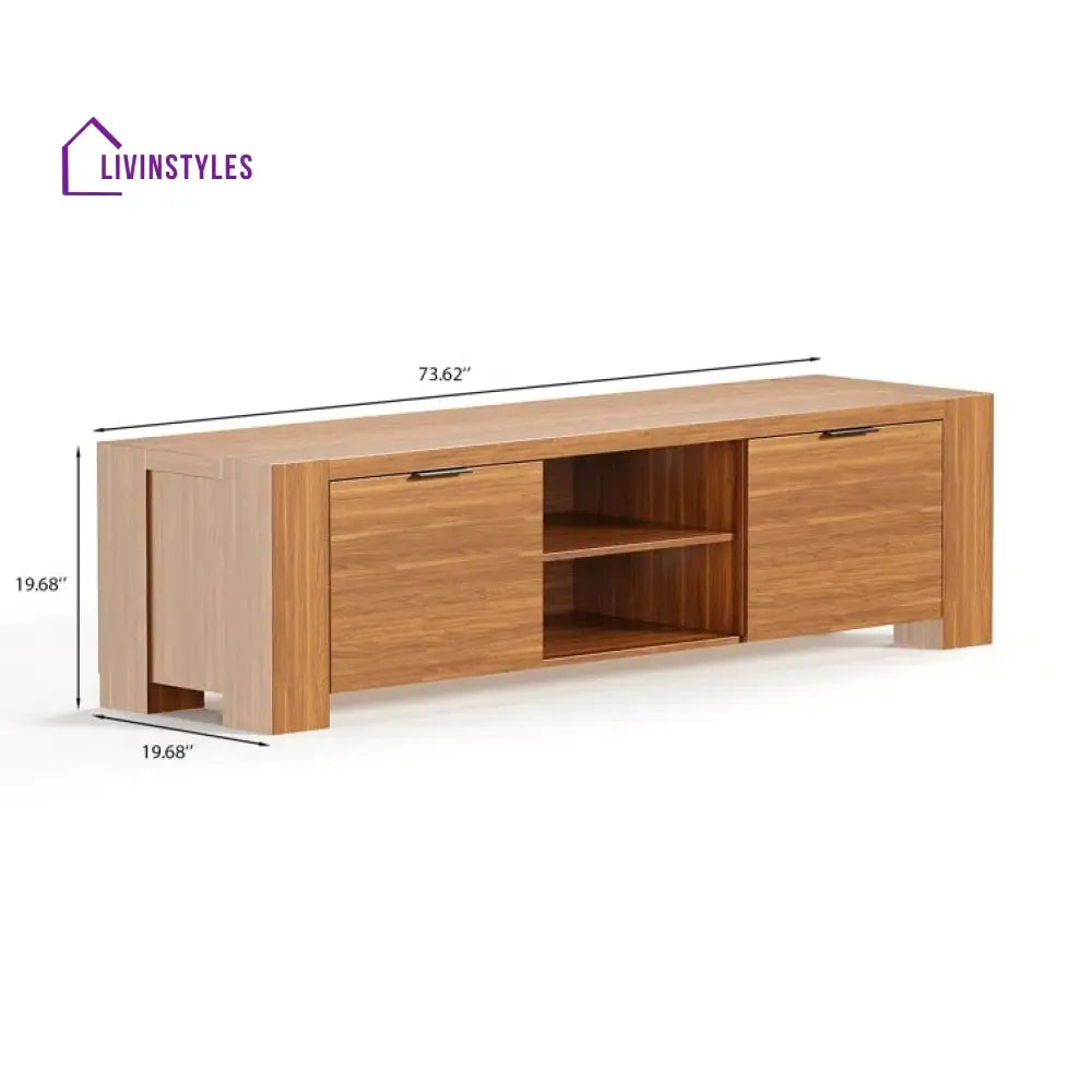 Hazel Wood Finish Tv Unit Stand for Living Room