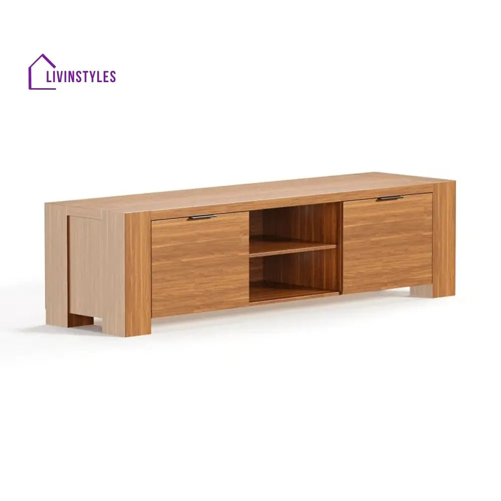 Hazel Wood Finish Tv Unit Stand for Living Room