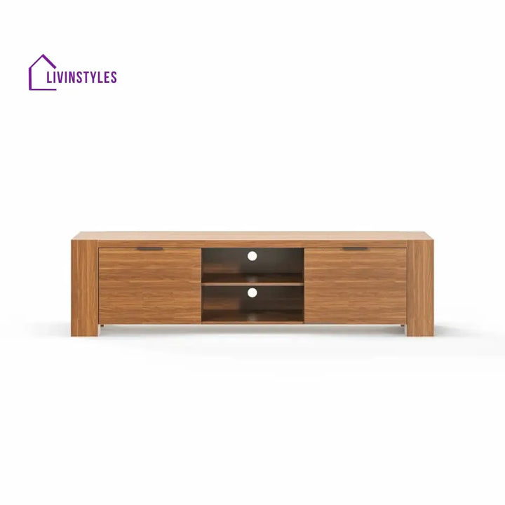Hazel Wood Finish Tv Unit Stand for Living Room