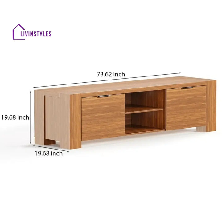 Hazel Wood Finish Tv Unit Stand for Living Room