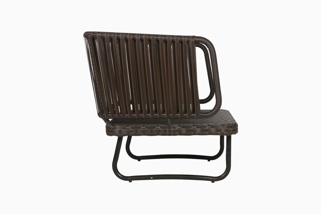 Lydie Outdoor Sofa Set 2 Seater, 2 Single seater and 1 Center Table (Dark Brown)