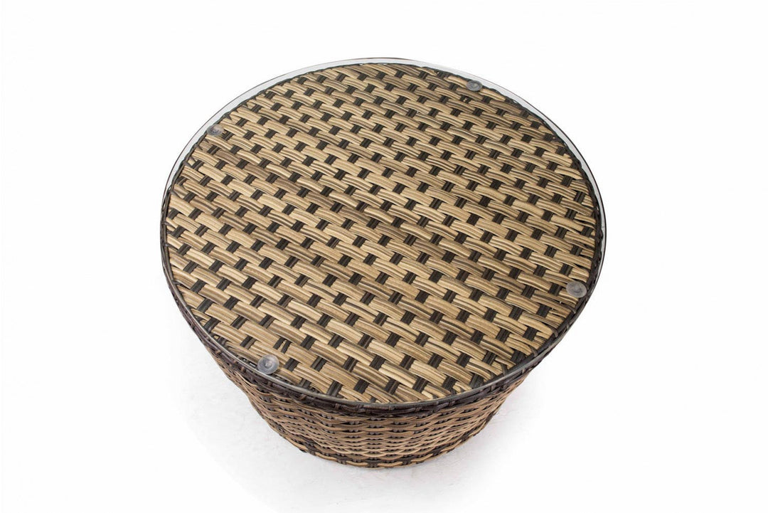 Leo Outdoor Patio Seating Set 2 Chairs and 1 Table Set (Arabica)