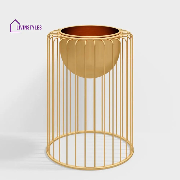 Helena Plant Stand For Indoors In Gold Color Stands