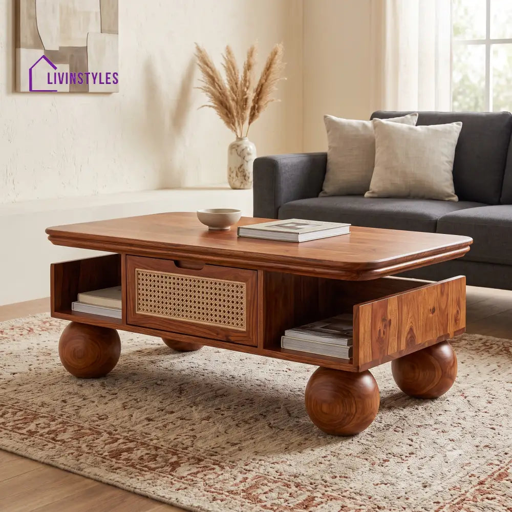 Hema Premium Solid Wood Coffee Table for Living Room Online