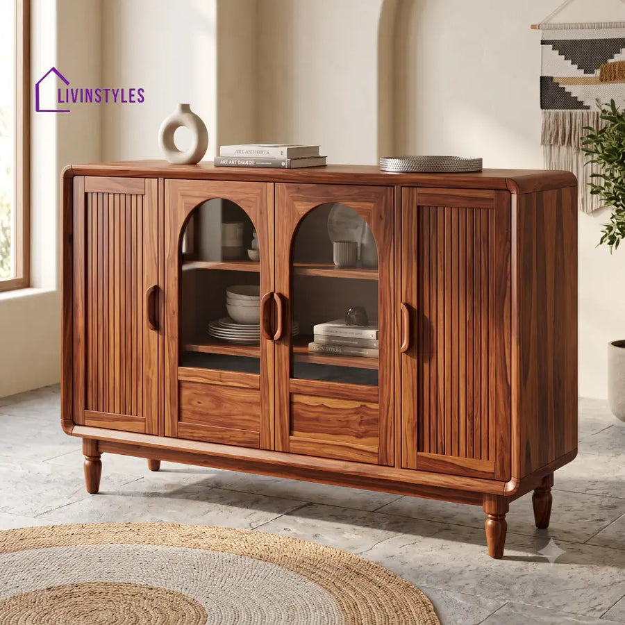 Hemalatha Premium Sheesham Wood Sideboard and Cabinet for Living Room