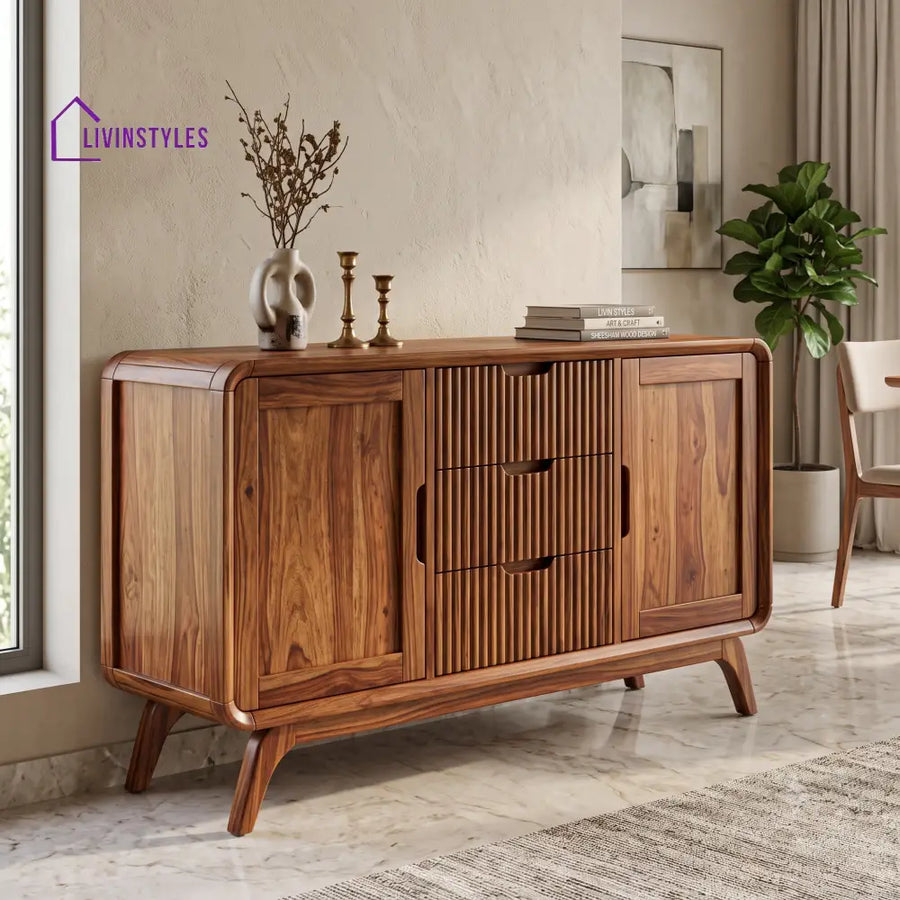 Hemalatha Premium Wooden Sideboard and Cabinet for Living Room