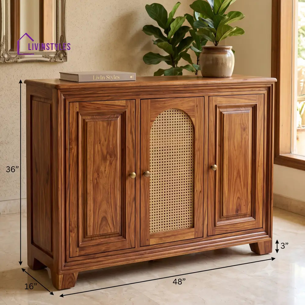 Hemalatha Sheesham Wood Shoe Rack | Wooden Shoe Cabinet