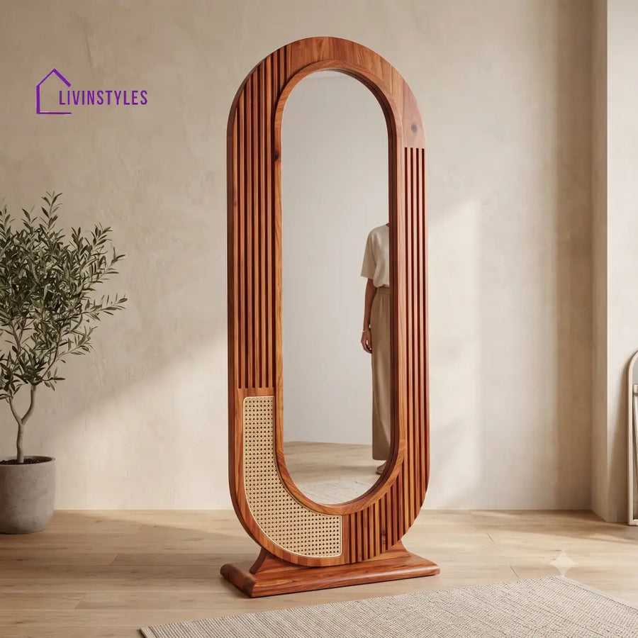 Hemalatha Wooden Full Length Mirror for Bedroom & Living Room