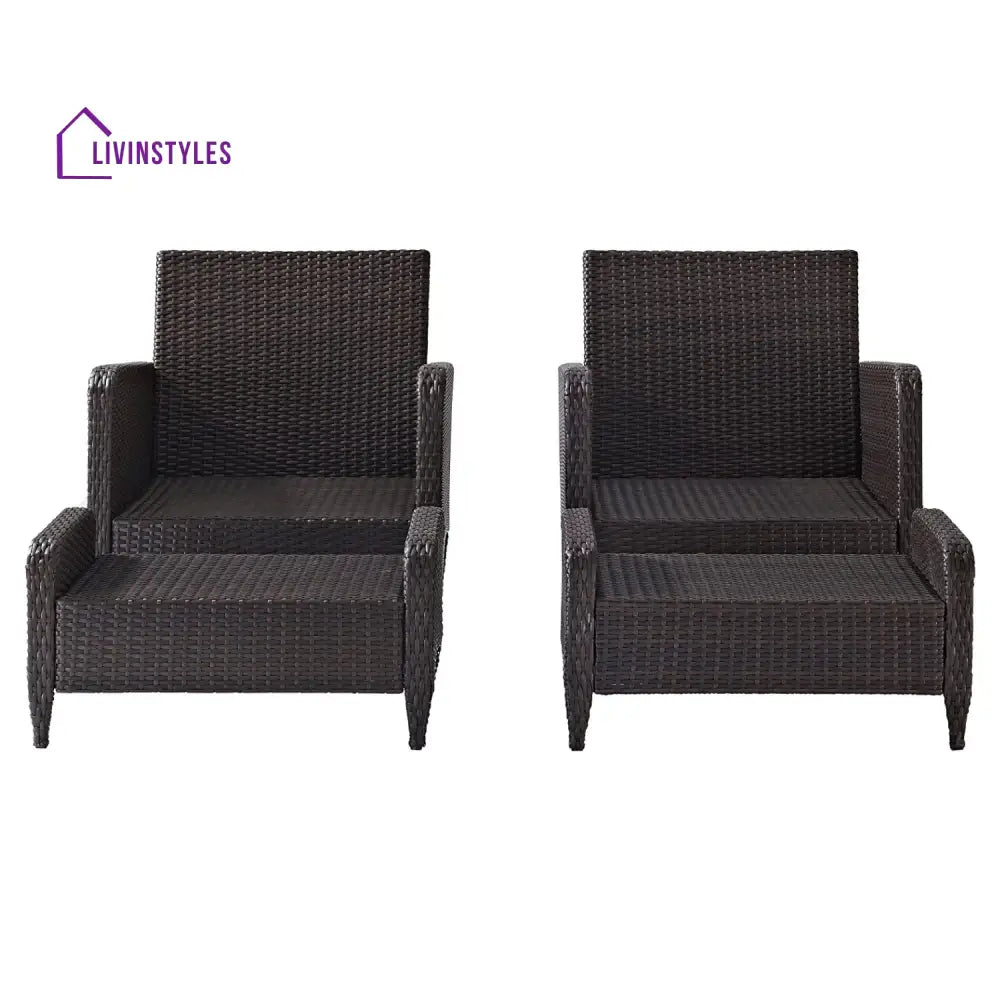Hemangini Outdoor 4 Piece Patio Wicker Furniture Set - Patio Sofa Set