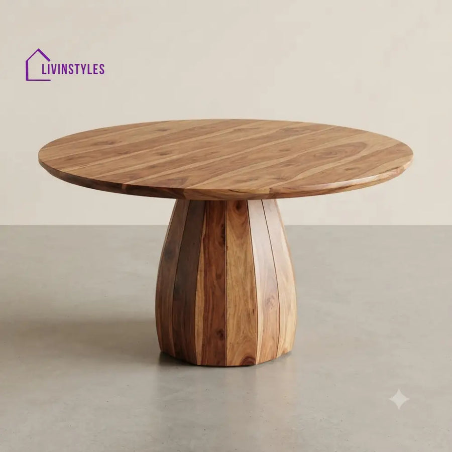 Hemisha Wooden Round Dining Table