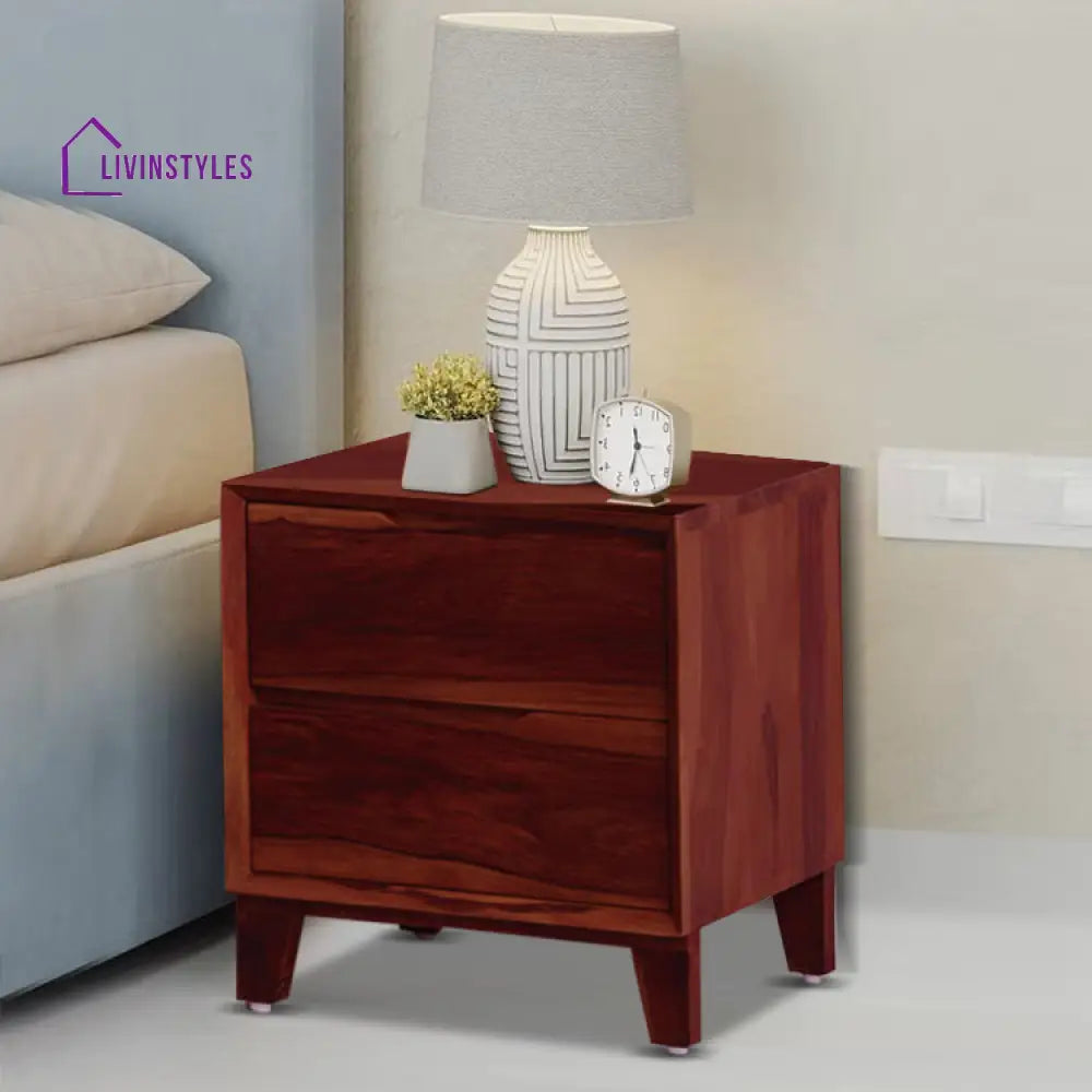 Darshan Solid Wood Bedside Tables Honey Bedroom Furniture Sets