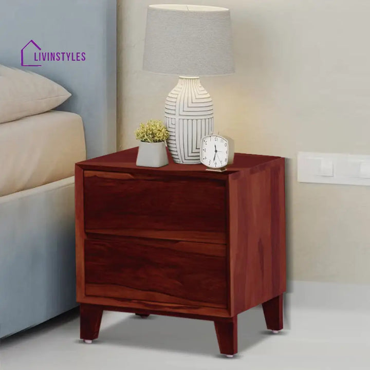 Darshan Solid Wood Bedside Tables Honey Bedroom Furniture Sets