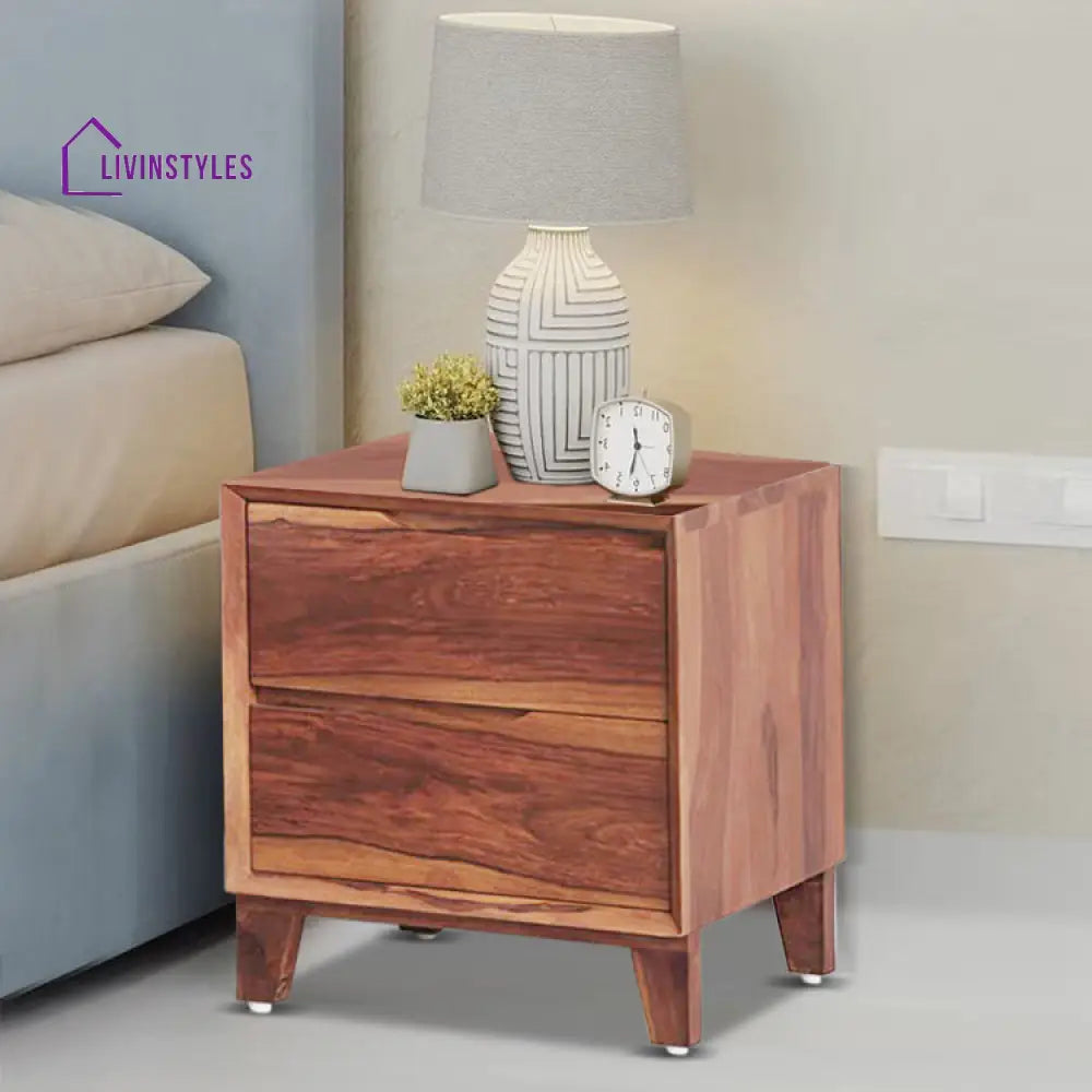 Darshan Solid Wood Bedside Tables Natural Bedroom Furniture Sets