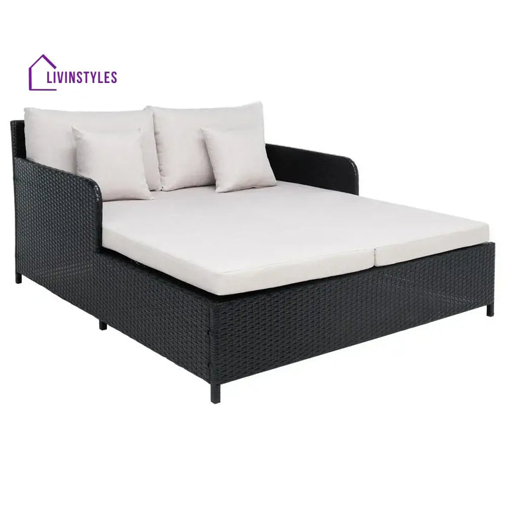 Heper Outdoor Poolside Sunbed With Cushion Daybed - Sunbed