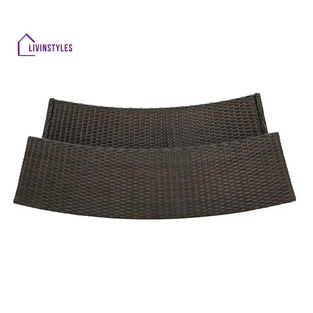 Herminia Outdoor Rattan Wicker Bar Table With a High-Top Design & Integrated Storage Shelf - Bar Table