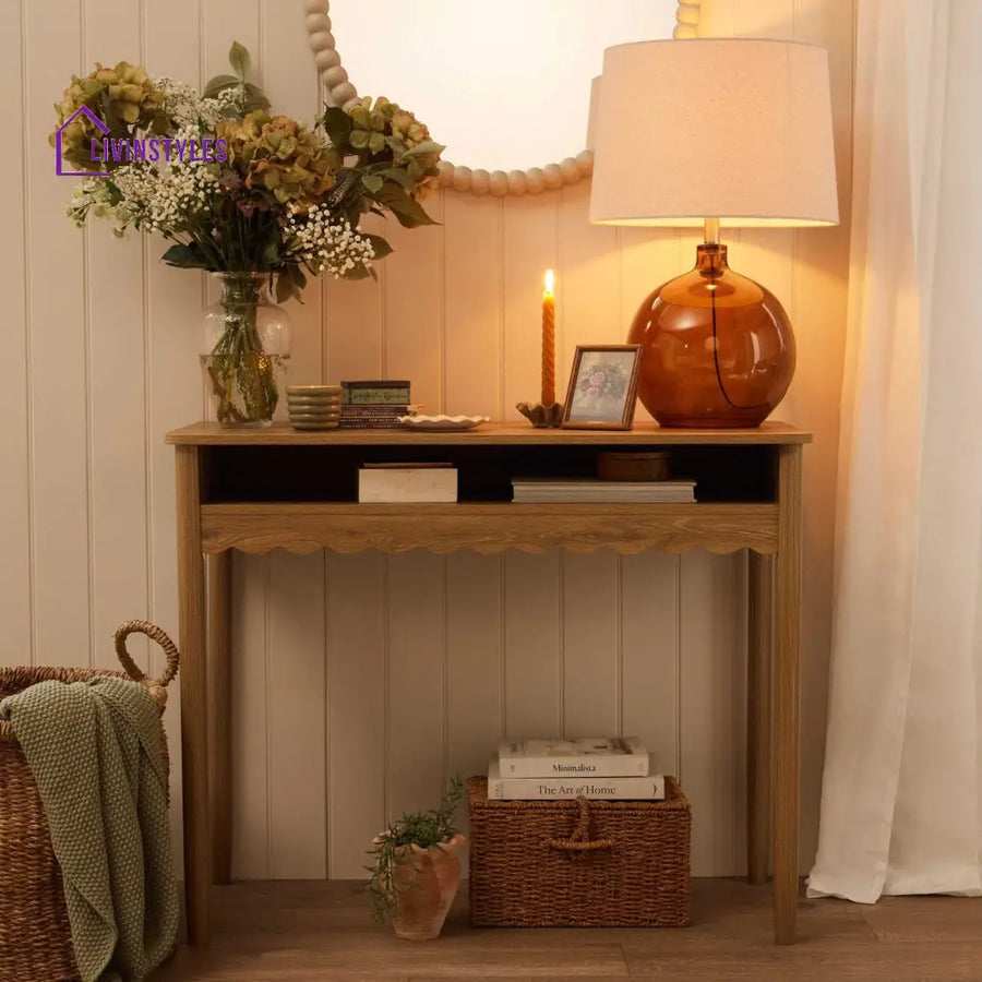 Hernán Console Table - Natural Wood - Dressing Table